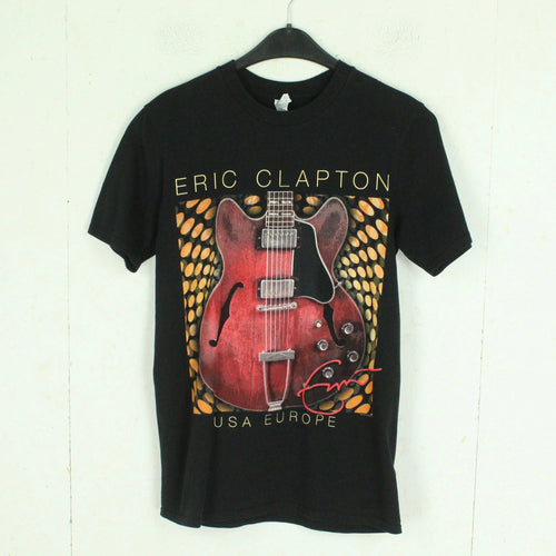 Vintage ERIC CLAPTON T-Shirt Gr. S schwarz mit Print und Backprint Tour: USA 2021 EUROPE 2022