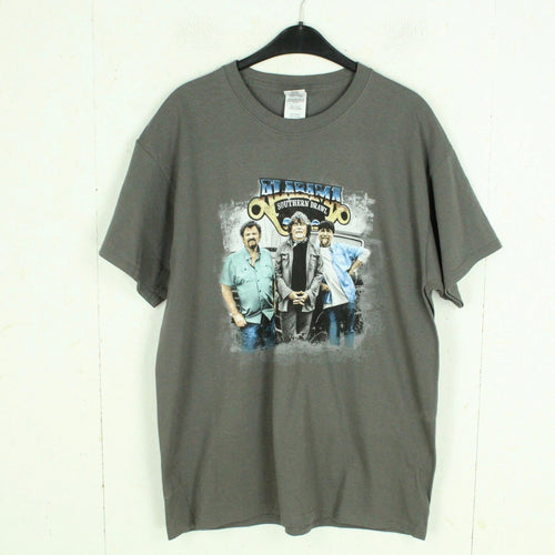 Vintage ALABAMA T-Shirt Gr. L grau mit Print und Backprint Album: Southern Drawl 2015