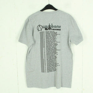 Vintage WISHBONE ASH T-Shirt Gr. L grau meliert mit Print und Backprint Tour
