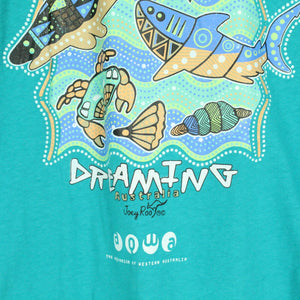 Vintage Souvenir T-Shirt Gr. XS türkis Australien AQWA The Aquarium Of Western Australia