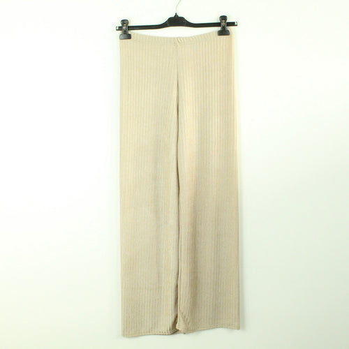 Second Hand SISTERS POINT Strickhose Gr. 38 beige wide leg gerippt Hose (*)