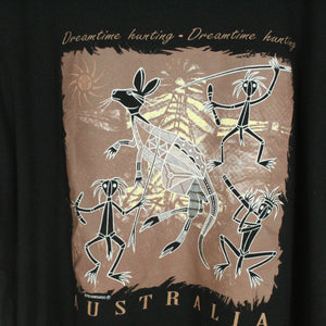 Vintage Souvenir T-Shirt Gr. L schwarz Australien Känguru