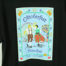 Laden Sie das Bild in den Galerie-Viewer, Vintage Souvenir T-Shirt Gr. L schwarz München Oktoberfest 2011