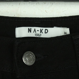 Second Hand NA-KD Jeansshorts Gr. 36 schwarz uni Denim Shorts (*)