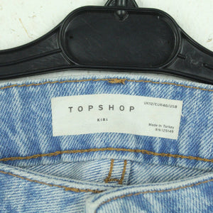 Second Hand TOPSHOP Jeansshorts Gr. 40 blau Denim Shorts High Waist (*)