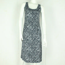Laden Sie das Bild in den Galerie-Viewer, Vintage Maxikleid Gr. M grau blau gemustert Slip Dress Kleid