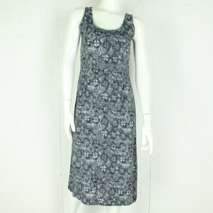 Vintage Maxikleid Gr. M grau blau gemustert Slip Dress Kleid