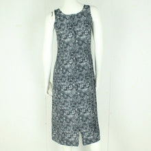 Laden Sie das Bild in den Galerie-Viewer, Vintage Maxikleid Gr. M grau blau gemustert Slip Dress Kleid