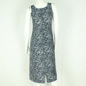 Vintage Maxikleid Gr. M grau blau gemustert Slip Dress Kleid