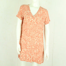 Laden Sie das Bild in den Galerie-Viewer, Second Hand COSTES Kleid Gr. L orange weiß gemustert (*)