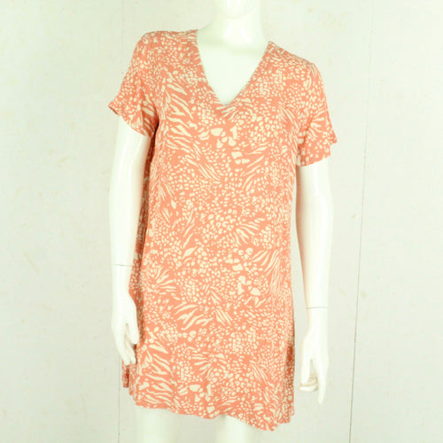 Second Hand COSTES Kleid Gr. L orange weiß gemustert (*)