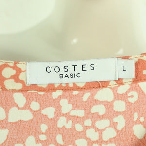 Second Hand COSTES Kleid Gr. L orange weiß gemustert (*)