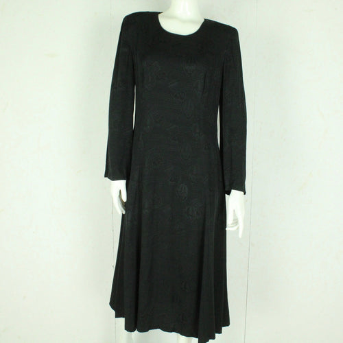 Vintage Maxikleid Gr. M schwarz gemustert Kleid