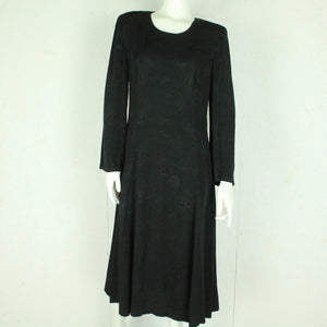 Vintage Maxikleid Gr. M schwarz gemustert Kleid