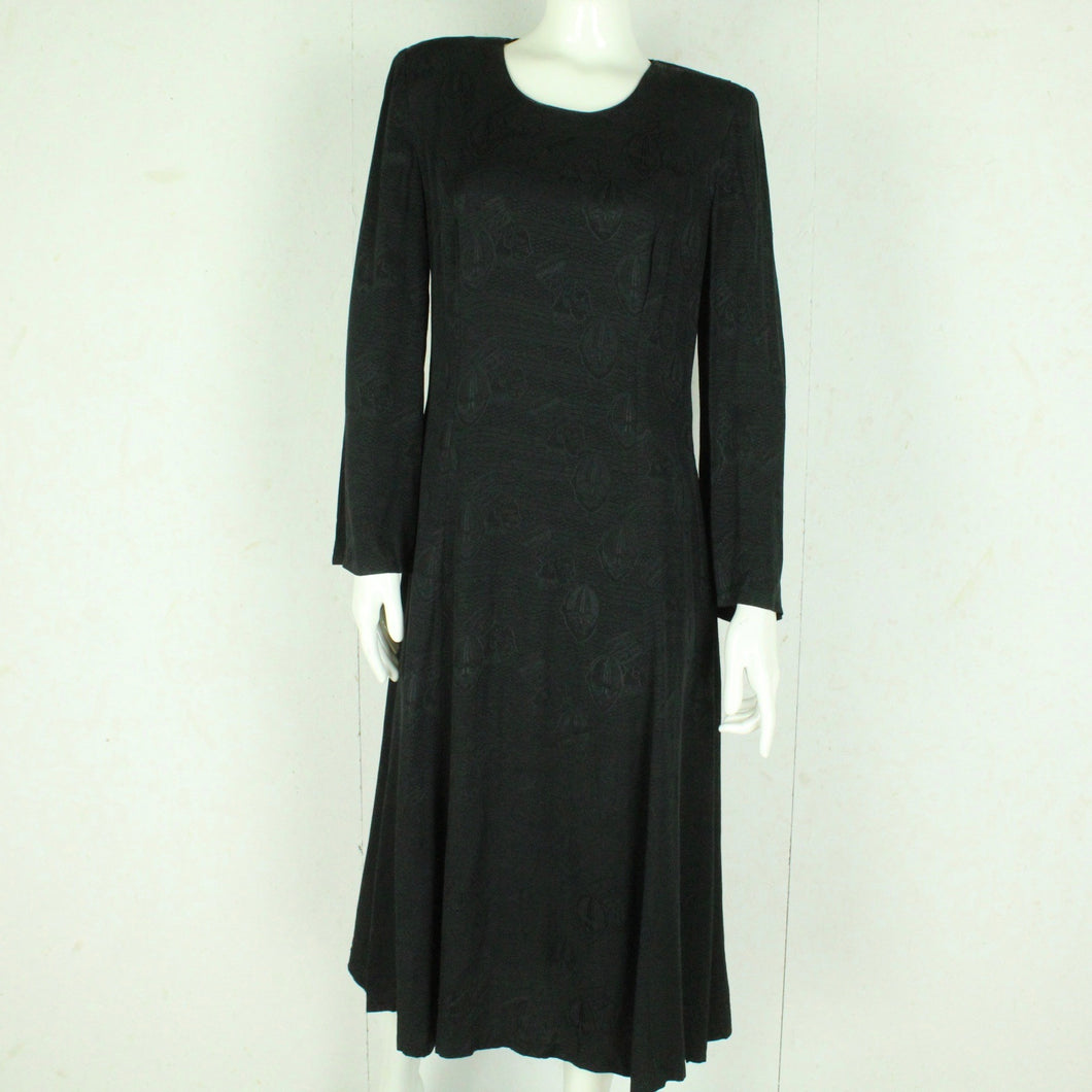 Vintage Maxikleid Gr. M schwarz gemustert Kleid