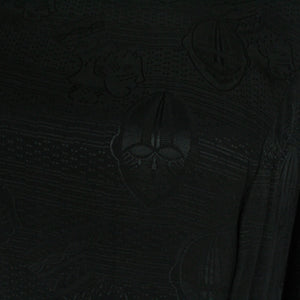 Vintage Maxikleid Gr. M schwarz gemustert Kleid