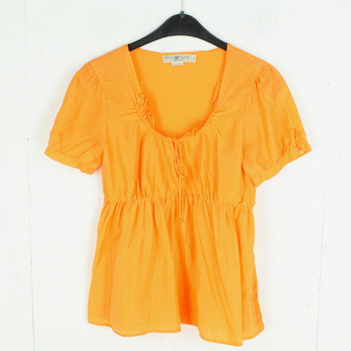 Vintage Seidenbluse Gr. S orange kurzarm Seide Bluse