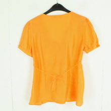 Laden Sie das Bild in den Galerie-Viewer, Vintage Seidenbluse Gr. S orange kurzarm Seide Bluse