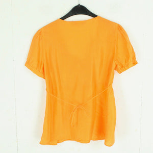 Vintage Seidenbluse Gr. S orange kurzarm Seide Bluse