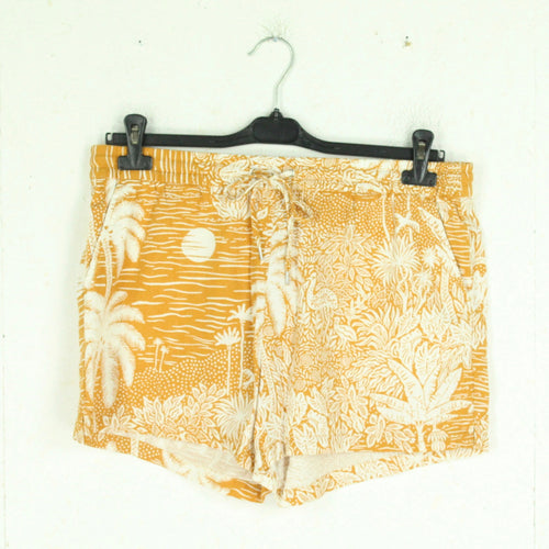 Second Hand DESMOND & DEMPSEY X H&M Shorts Gr. 42 orange weiß gemustert (*)