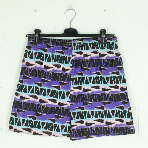 Vintage Beach Shorts Gr. XL lila mehrfarbig gemustert