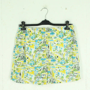Vintage Beach Shorts Gr. XL weiß mehrfarbig Crazy Pattern