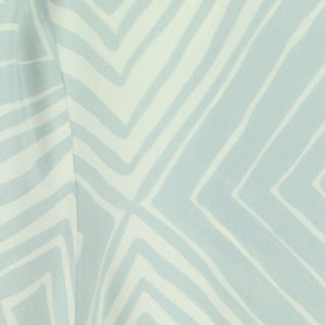Vintage Seidenbluse Gr. M blau weiß crazy pattern kurzarm Seide Bluse