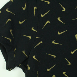 Second Hand NIKE T-shirt Gr. XL schwarz cropped Swoosh Print (*)