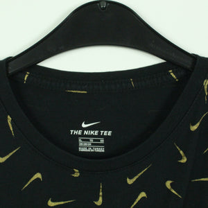 Second Hand NIKE T-shirt Gr. XL schwarz cropped Swoosh Print (*)