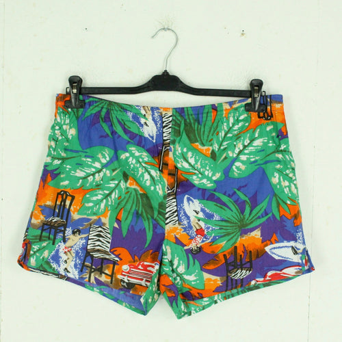 Vintage Beach Shorts Gr. XL bunt Crazy Pattern
