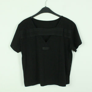 Second Hand DIESEL T-shirt Gr. M schwarz uni mit Schriftzug (*)