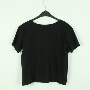 Second Hand DIESEL T-shirt Gr. M schwarz uni mit Schriftzug (*)