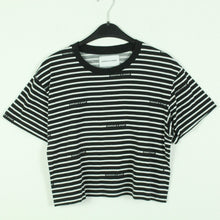 Laden Sie das Bild in den Galerie-Viewer, Second Hand THE KOOPLES X SPORT T-shirt Gr. 2 schwarz cropped gestreift (*)