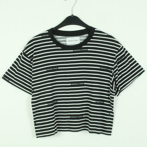 Second Hand THE KOOPLES X SPORT T-shirt Gr. 2 schwarz cropped gestreift (*)