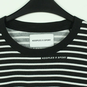 Second Hand THE KOOPLES X SPORT T-shirt Gr. 2 schwarz cropped gestreift (*)