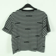Laden Sie das Bild in den Galerie-Viewer, Second Hand THE KOOPLES X SPORT T-shirt Gr. 2 schwarz cropped gestreift (*)