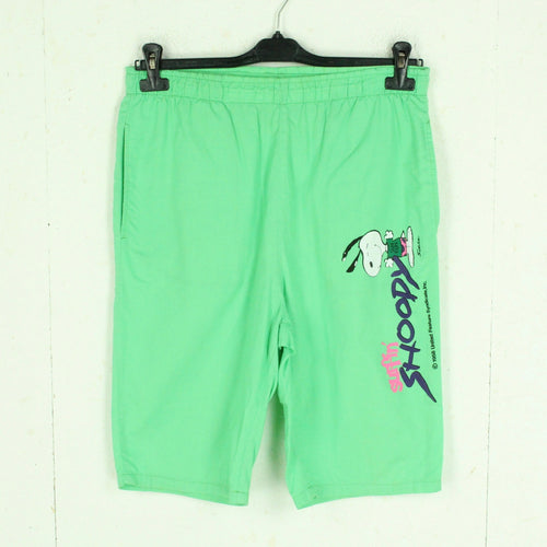 Vintage Beach Shorts Gr. XL grün mit Snoopy Aufdruck