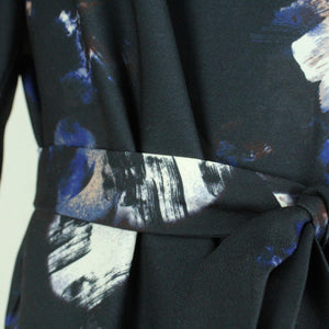 Second Hand SELECTED FEMME Kleid Gr. 40 dunkelblau mehrfarbig gemustert (*)