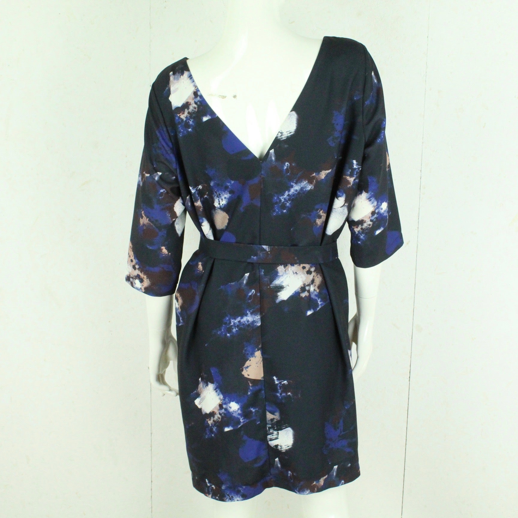 Second Hand SELECTED FEMME Kleid Gr. 40 dunkelblau mehrfarbig gemustert (*)