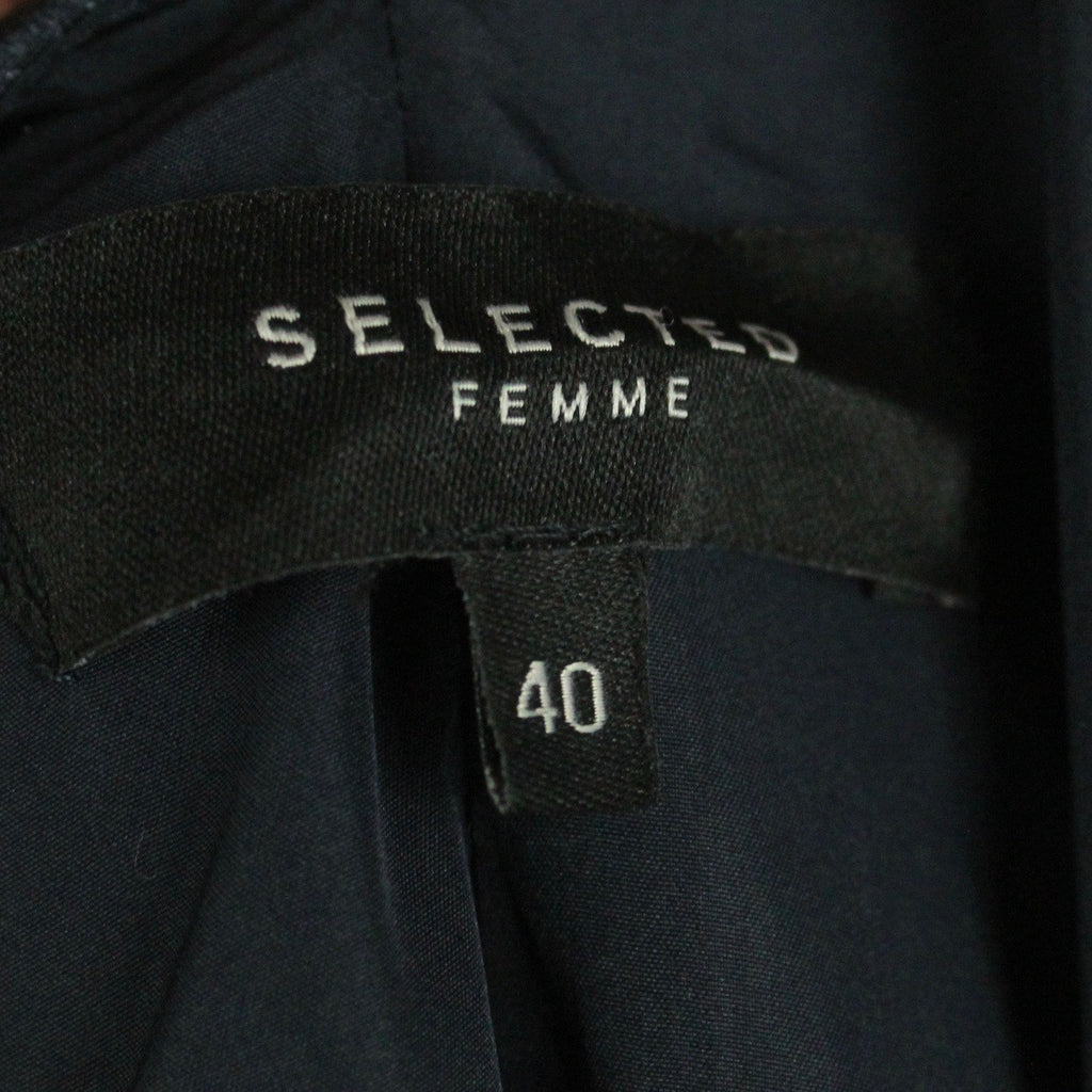 Second Hand SELECTED FEMME Kleid Gr. 40 dunkelblau mehrfarbig gemustert (*)