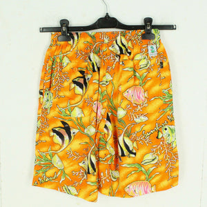 Vintage Beach Shorts Gr. S orange bunt Crazy Pattern