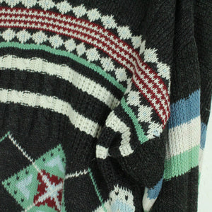 Vintage Pullover mit Wolle Gr. L mehrfarbig gemustert Strick