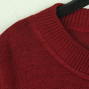 Vintage Pullover Gr. L rot gemustert Strick