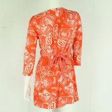 Laden Sie das Bild in den Galerie-Viewer, Second Hand WHITE STUFF Minikleid Gr. 42 orange weiß gemustert Kleid (*)