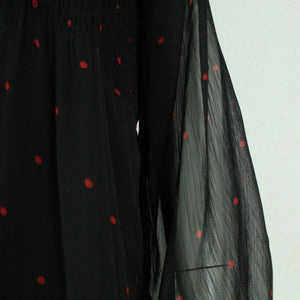 Second Hand JUNAROSE Midikleid Gr. 52 schwarz rot gepunktet Kleid (*)