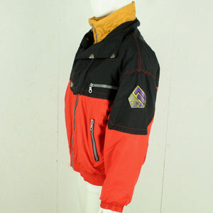 Vintage 90s Skijacke Gr. M schwarz rot gemustert