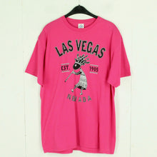 Laden Sie das Bild in den Galerie-Viewer, Vintage Souvenir T-Shirt Gr. L pink &quot;Las Vegas Nevada&quot; mit Print 