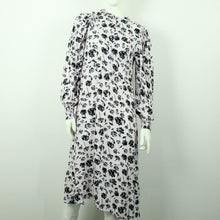 Laden Sie das Bild in den Galerie-Viewer, Second Hand NA-KD Maxikleid Gr. 38 rosa schwarz geblümt (*)