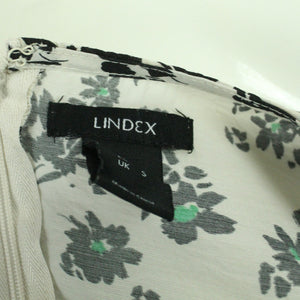 Second Hand LINDEX Maxikleid Gr. S beige abstrakt geblümt (*)