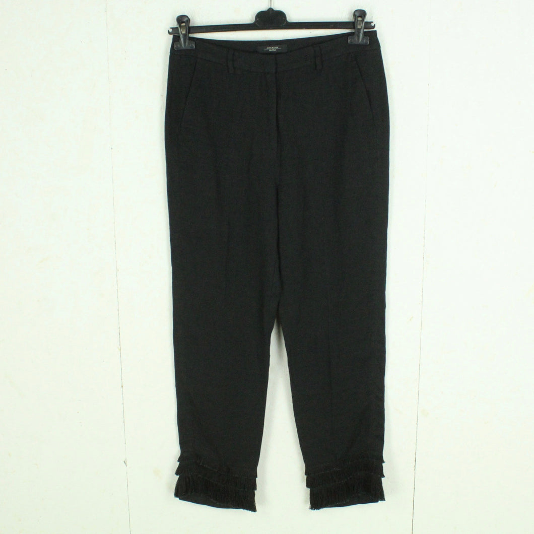 Second Hand MAX MARA Leinenhose Gr. 40 schwarz uni Leinen Hose (*)